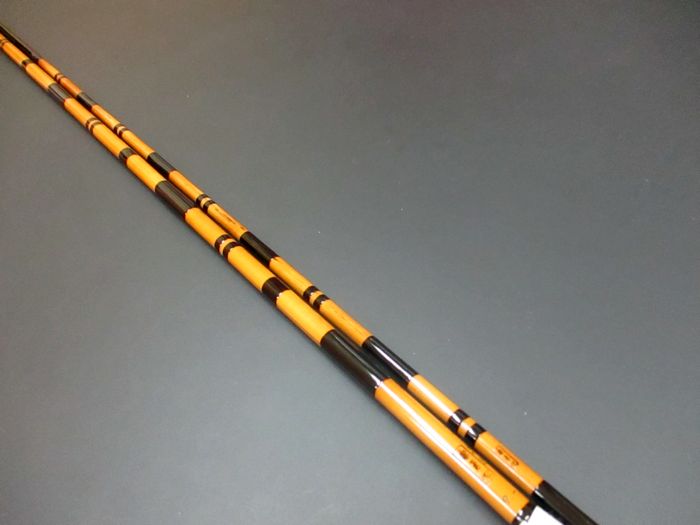 14尺1寸 ４本継 へら竿　浮草 一生 朴石作 硬式 節巻 綿握り 貴重な14尺1寸竿で4本継のへら竿 朴石作 つり心 妙 硬調 節巻 綿握り