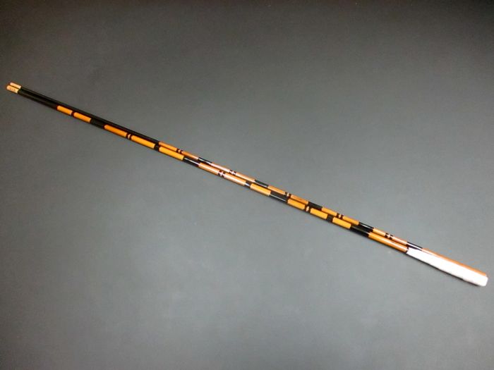 14尺1寸 ４本継 へら竿　浮草 一生 朴石作 硬式 節巻 綿握り 貴重な14尺1寸竿で4本継のへら竿 朴石作 つり心 妙 硬調 節巻 綿握り